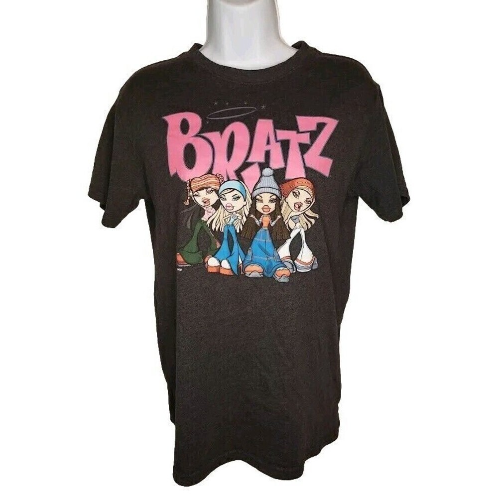 BRATZ T Shirt Women's (Size M) Gray Short Sleeve Crew Neck Casual Logo Ladies